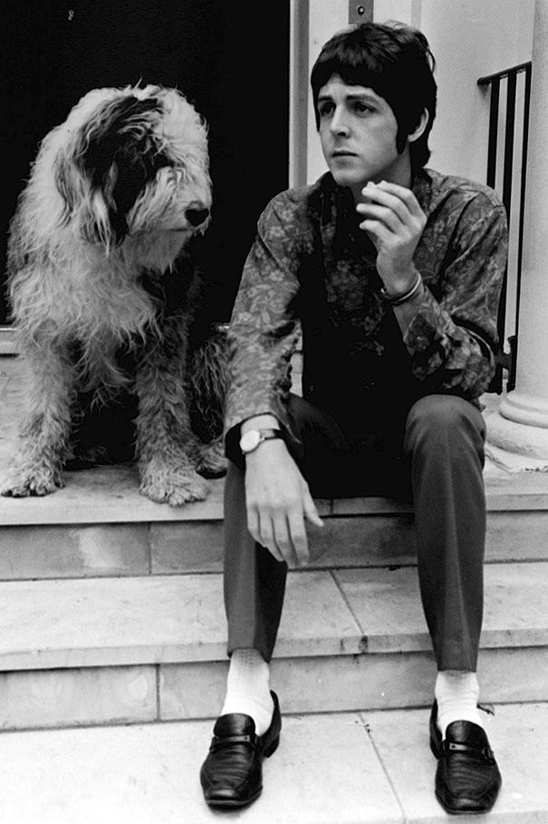 Paul-McCartney-And-His-English-Sheepdog-Martha
